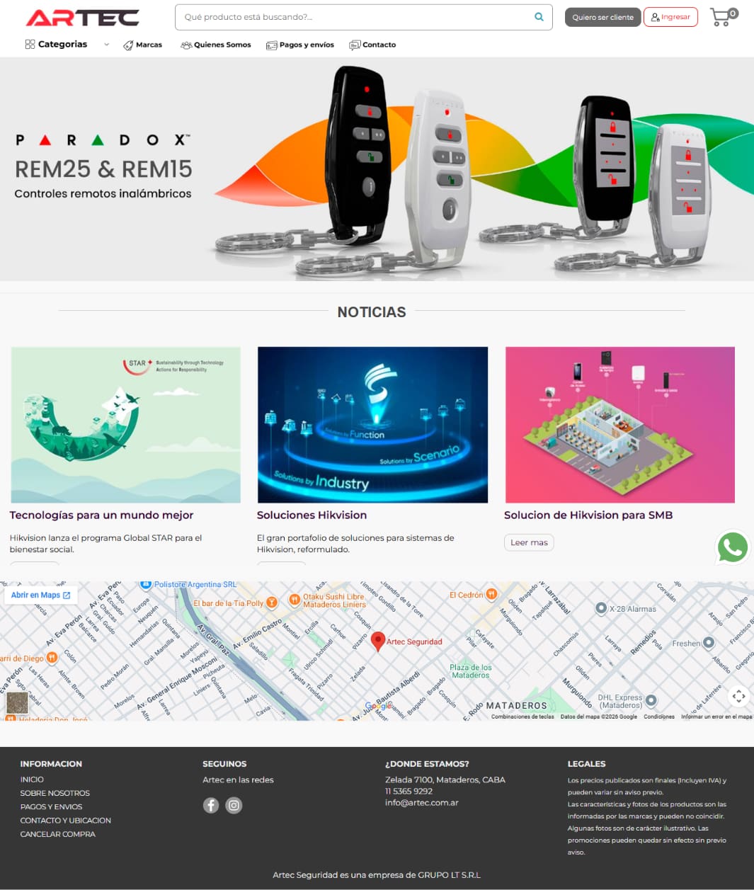 Proyecto eCommerce Artec: Soluciones en Seguridad Electrónica