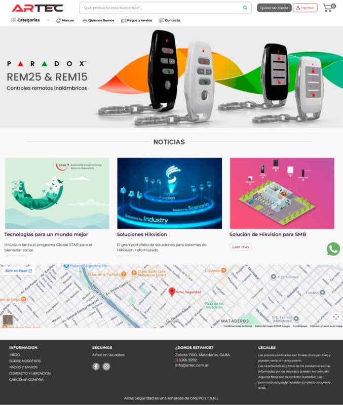 Proyecto eCommerce Artec: Soluciones en Seguridad Electrónica