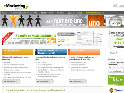 eMarketingPro usa Portal Dinamico