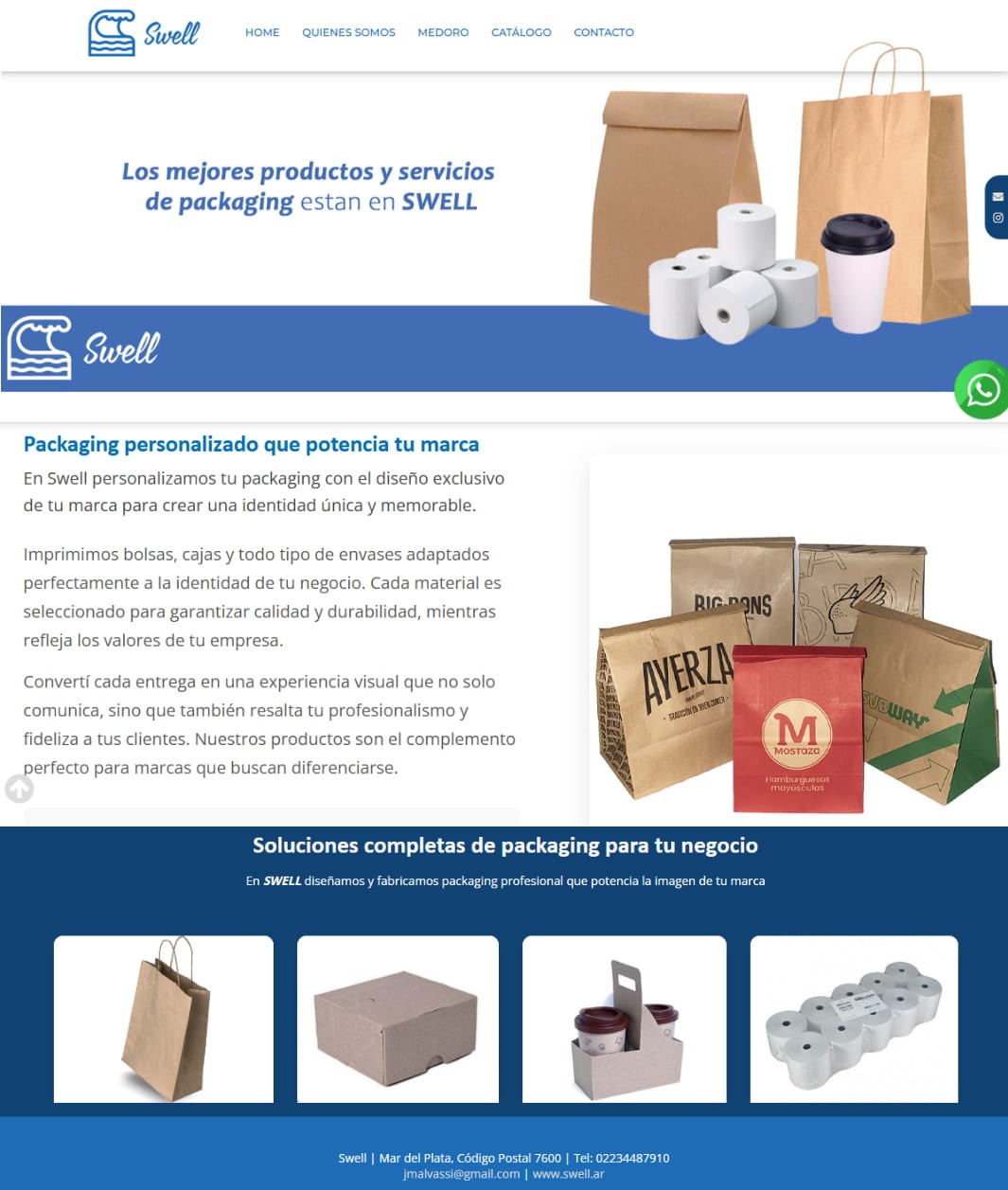 Swell, servicio de Packaging