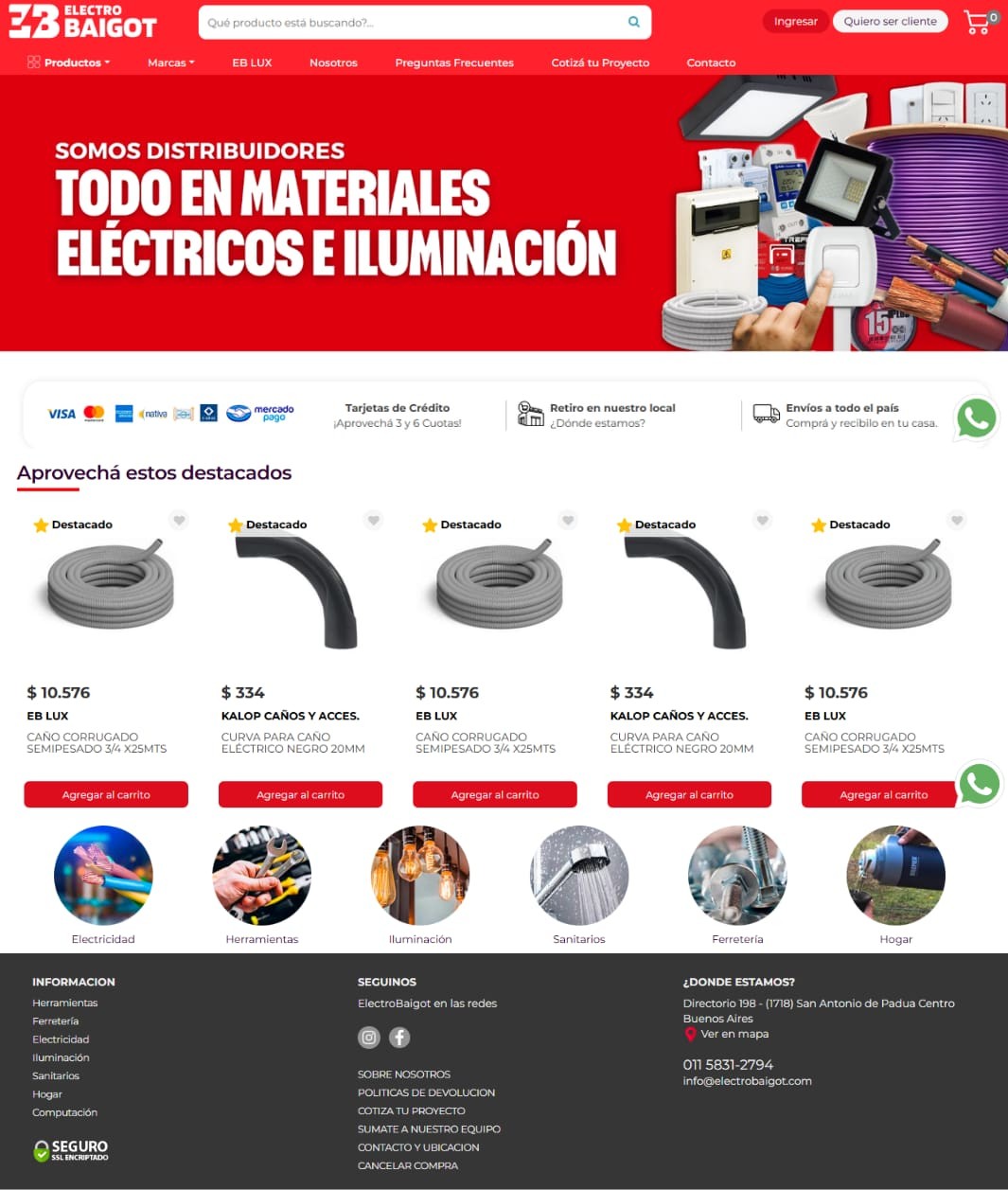 Gestor de Pedidos GBP para distribuidor Electro Baigot