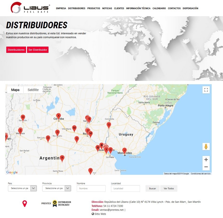 Atencin PYMES. Lleg Mapa de Distribuidores Autoadministrable