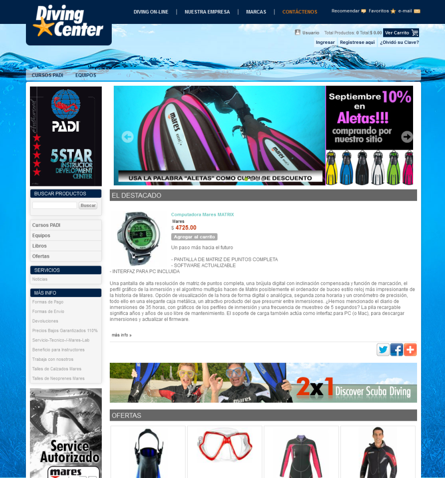 DivingCenter | Tienda de Buceo